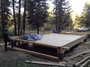 Given A Gift ~ Cabin Floor is complete and ready for the walls