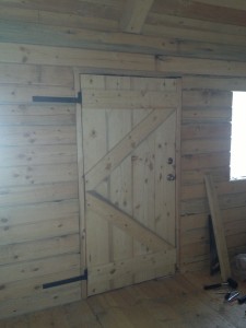 Given A Gift ~ The inside view of the door handcrafted by the Mountain Man
