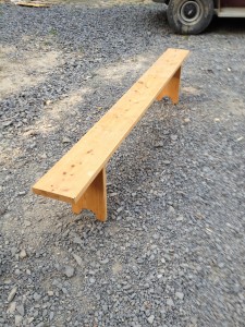 Given A Gift ~ Refinished picnic table benches